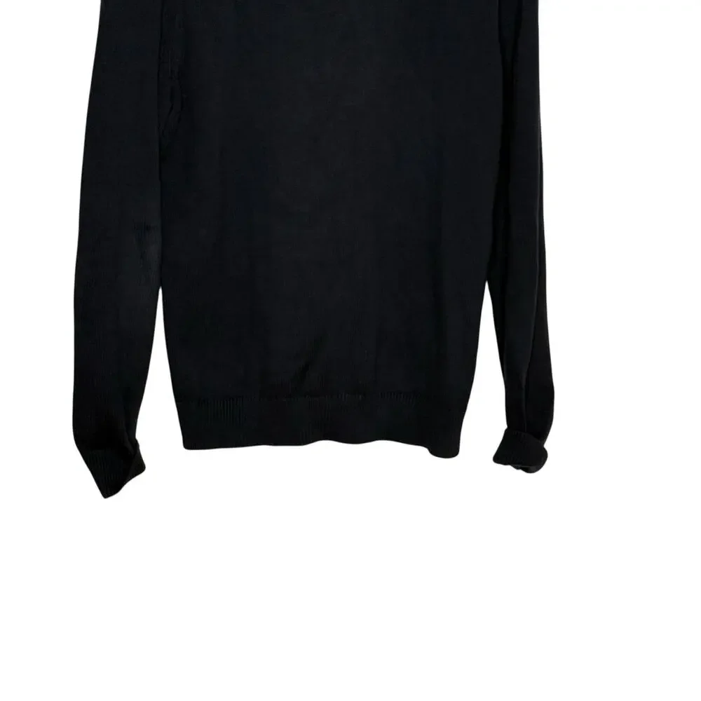 Banana Republic Mens Size Medium Navy Blue Cotton Knit Preppy University Sweater